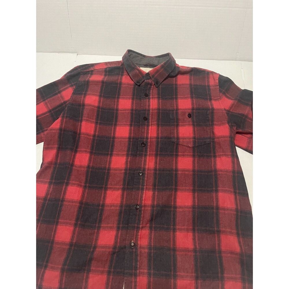 Mossimo Supply Co Men’s XXL Red Black Plaid Flannel Button Up Shirt